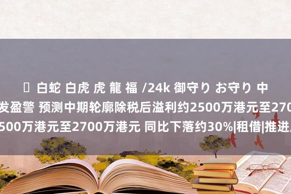 ✨白蛇 白虎 虎 龍 福 /24k 御守り お守り 中国诚通发展集团(00217)发盈警 预测中期轮廓除税后溢利约2500万港元至2700万港元 同比下落约30%|租借|推进应占溢利