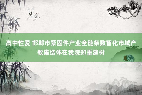 高中性爱 邯郸市紧固件产业全链条数智化市域产教集结体在我院郑重建树